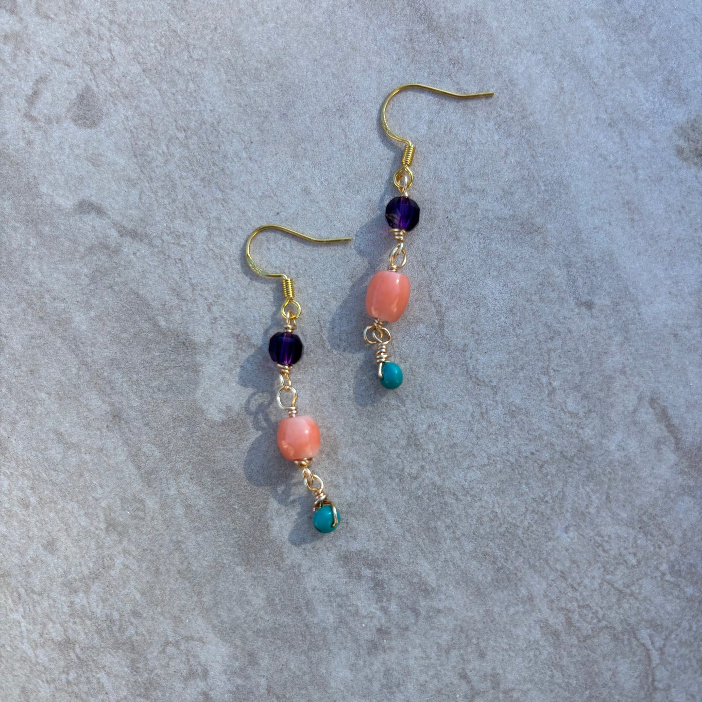Gemstone Drop Earrings
