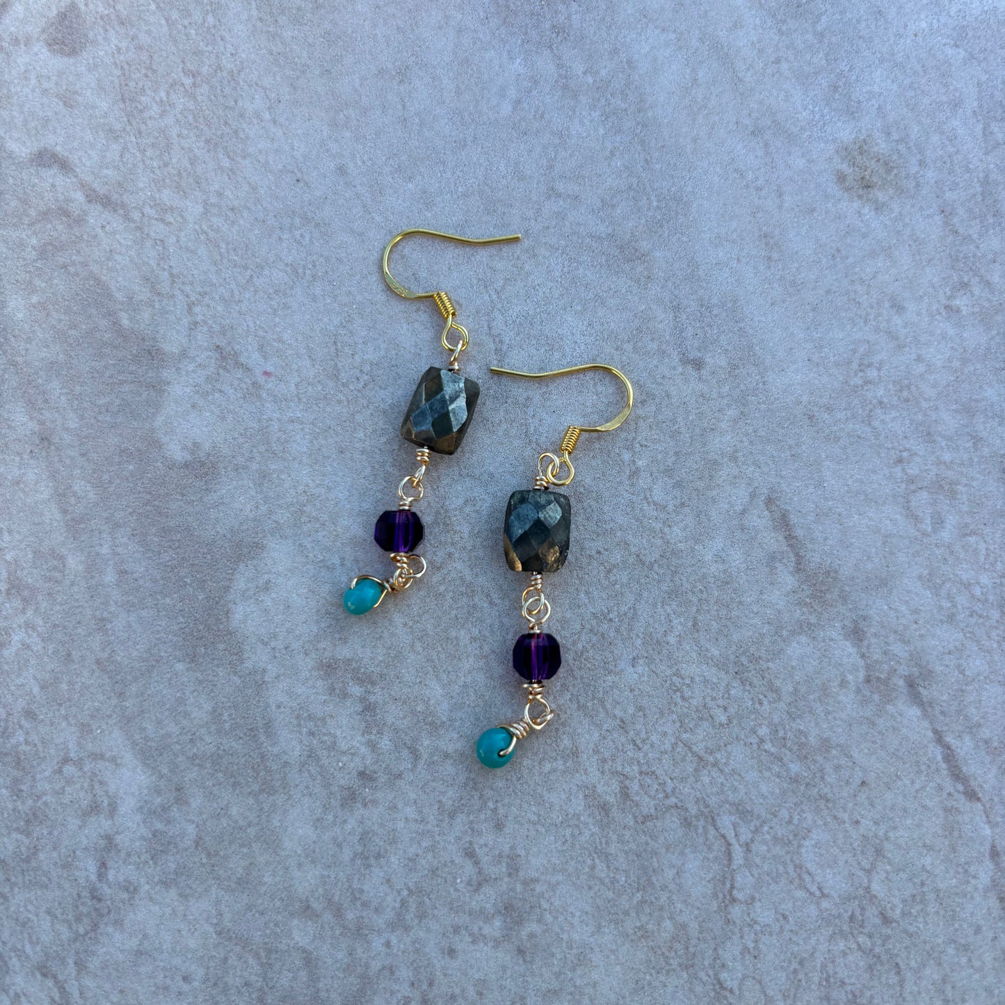 Gemstone Drop Earrings