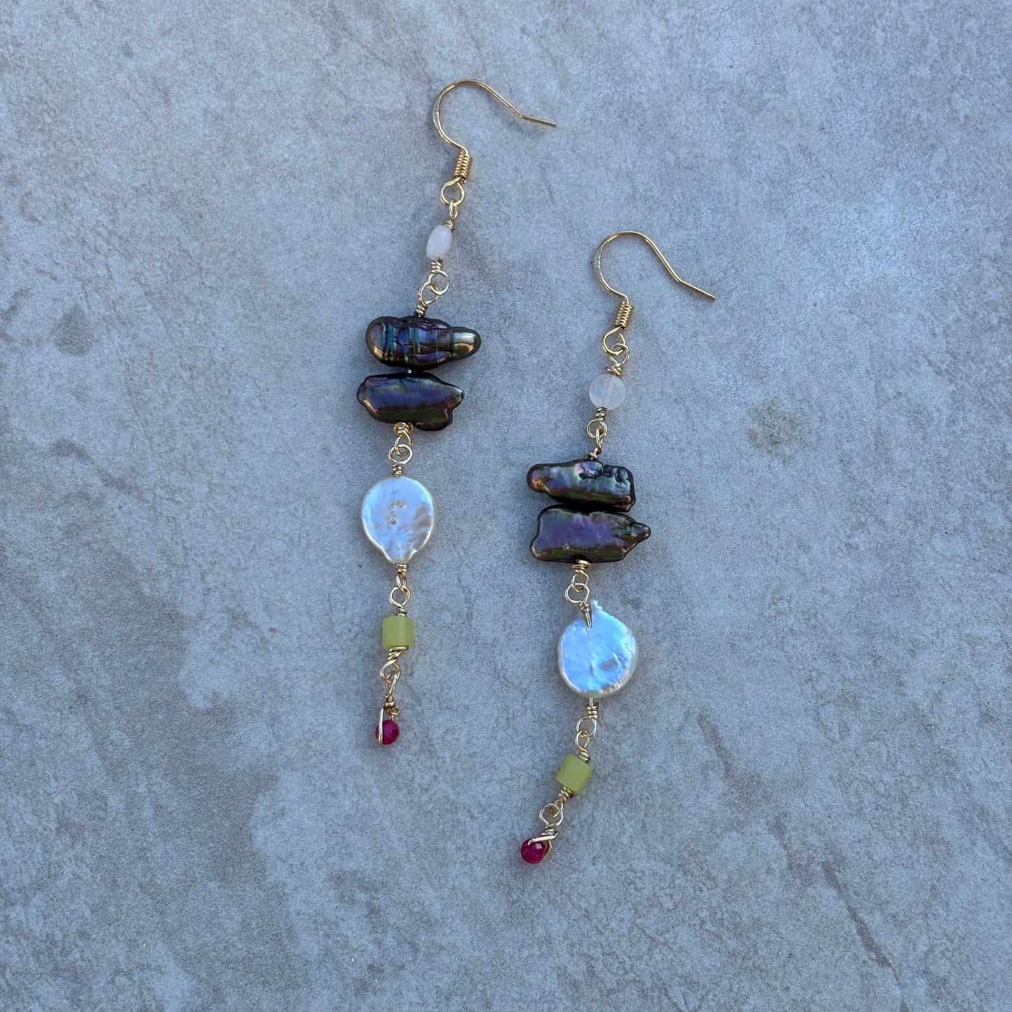 Gemstone Drop Earrings