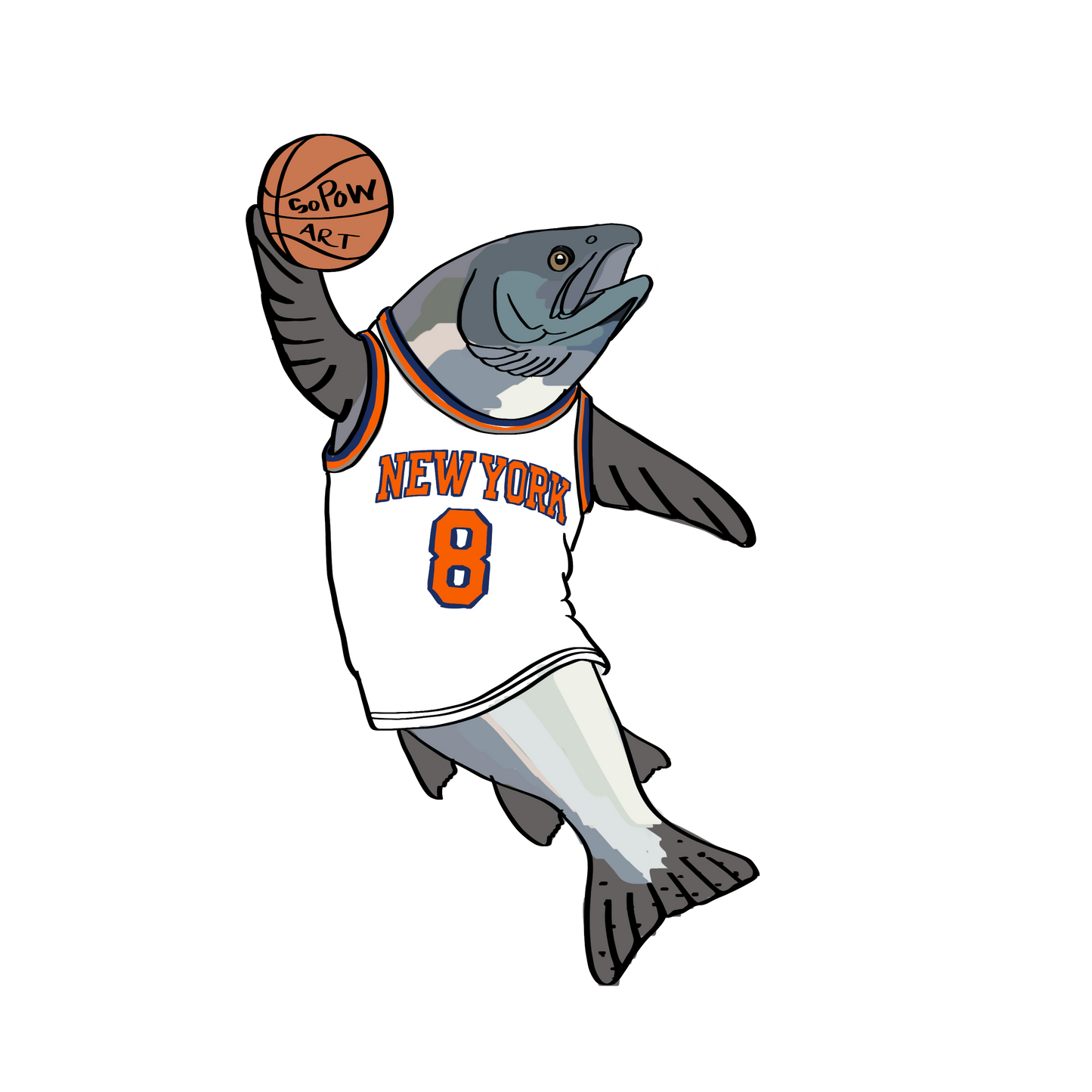 OG Salmon Baller Vinyl Sticker