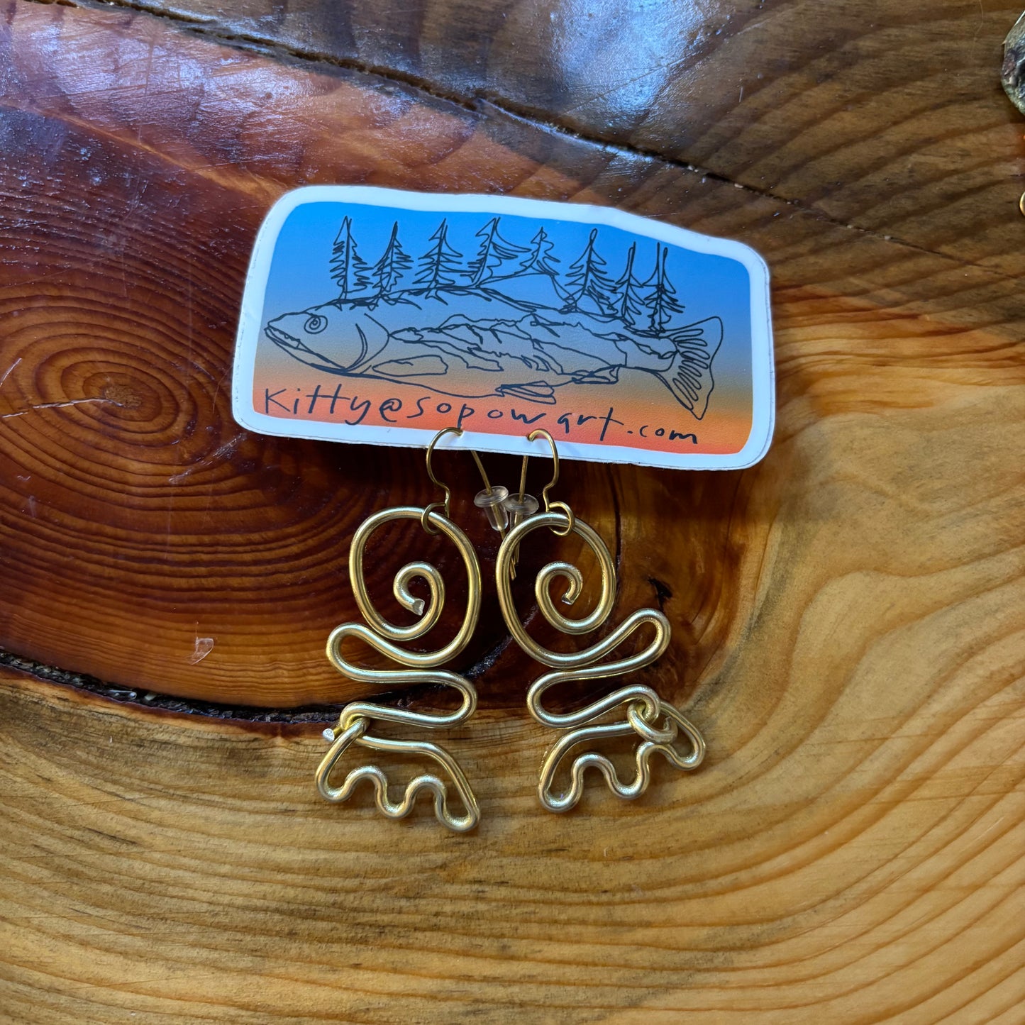 Gold Fish Silhouette Earrings