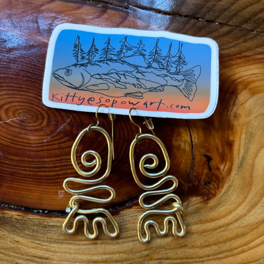 Gold Fish Silhouette Earrings