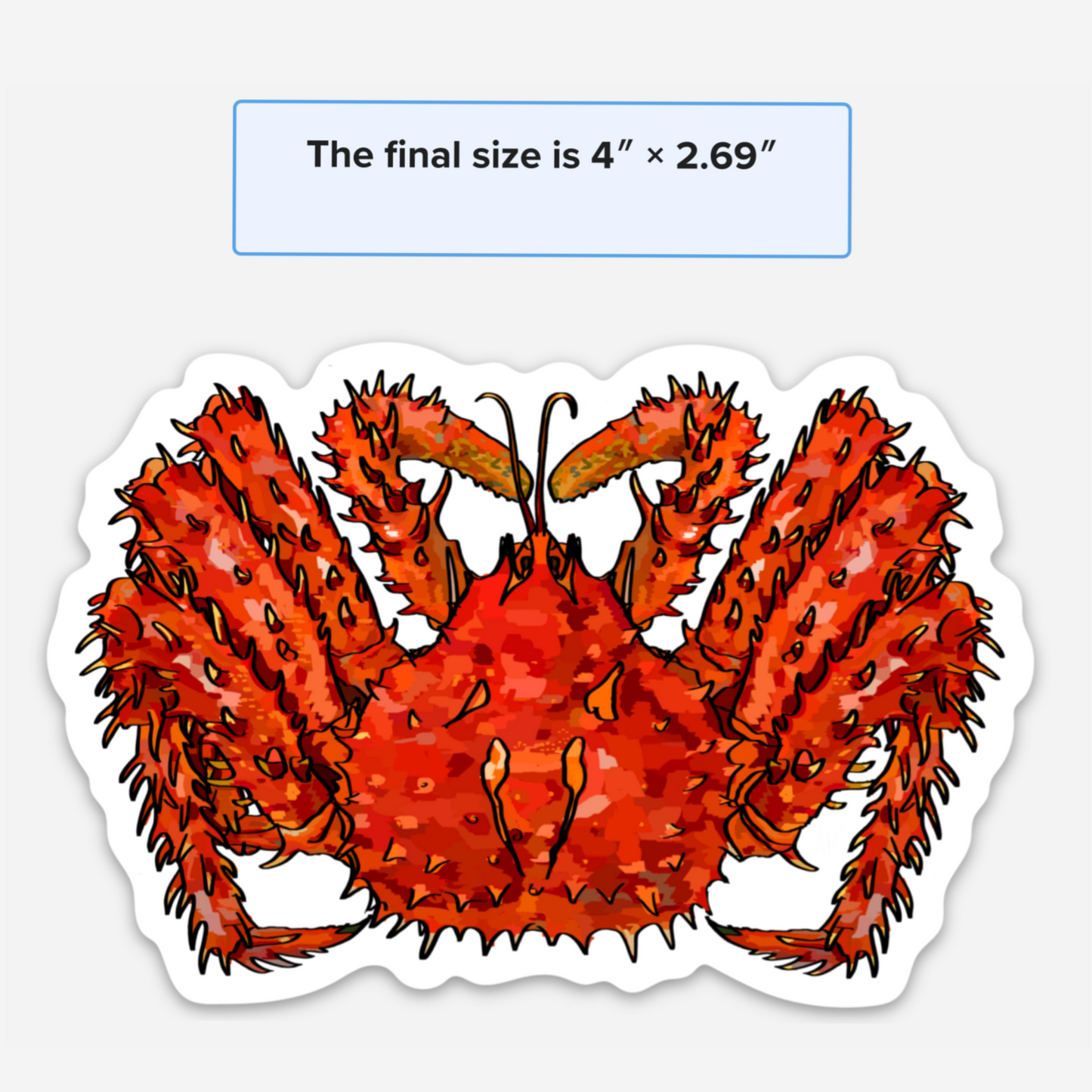 King Crab Vinyl Sticker