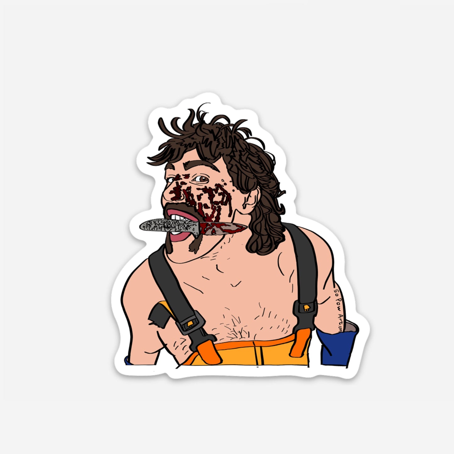 Knife Man Vinyl Sticker