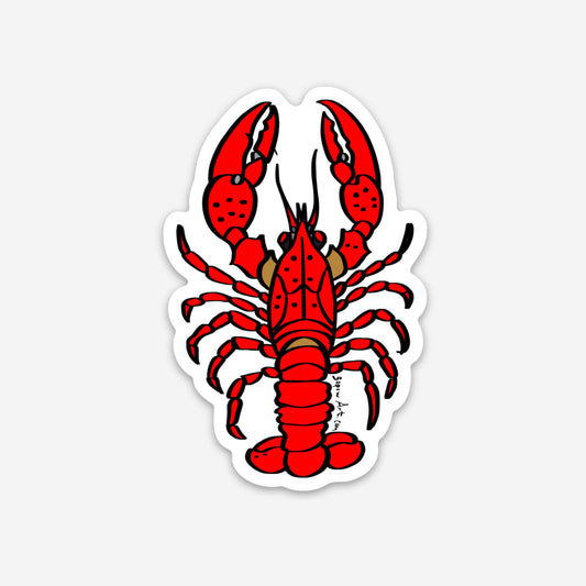 Lobster Tattoo Motif Vinyl Sticker