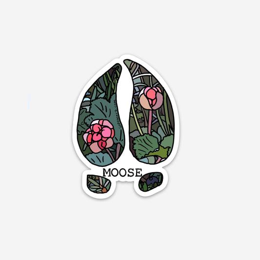 Moose Track Vinyl Sticker