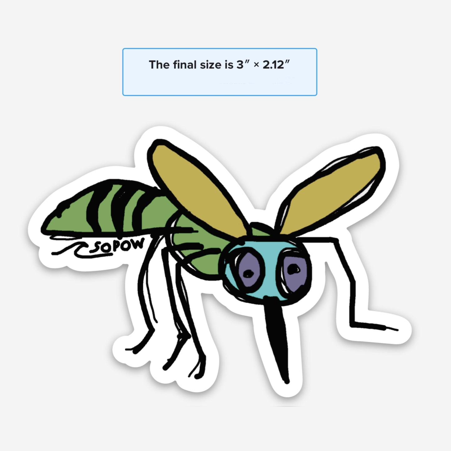 Mosquito Vinyl Sticker