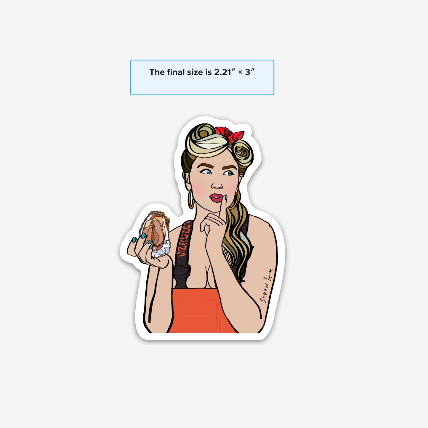 Oyster Babe Vinyl Sticker