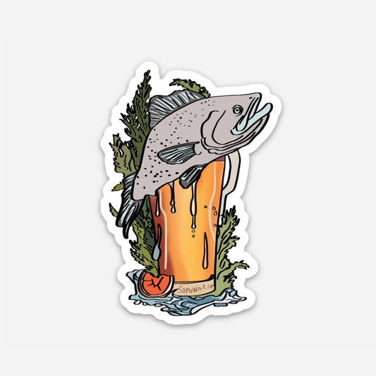 Pint Glass Vinyl Sticker