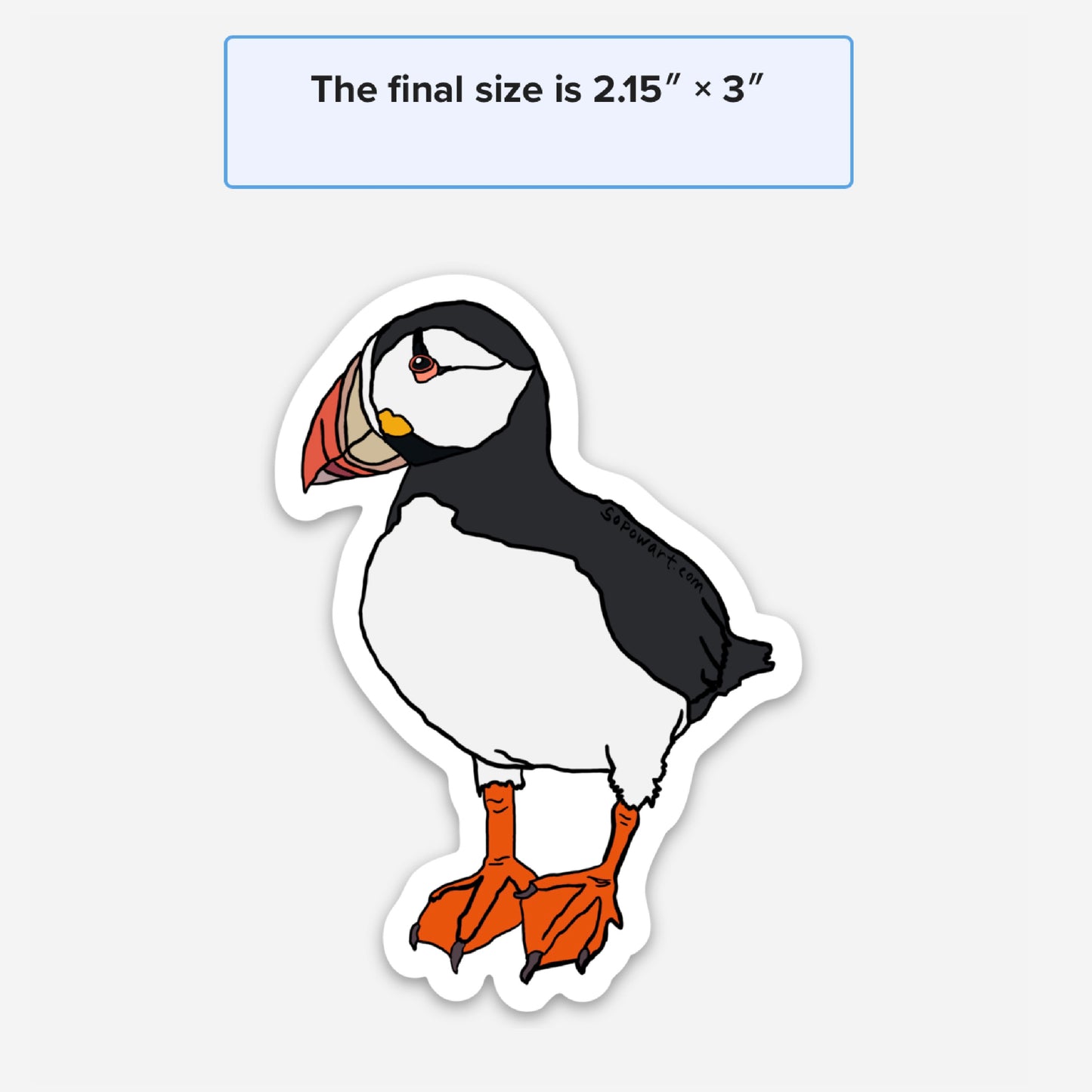 Puffin Vinyl Sticker