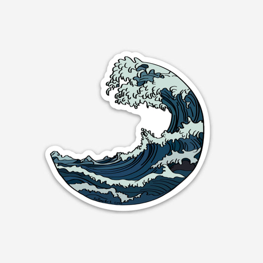 Waves Vinyl Sticker