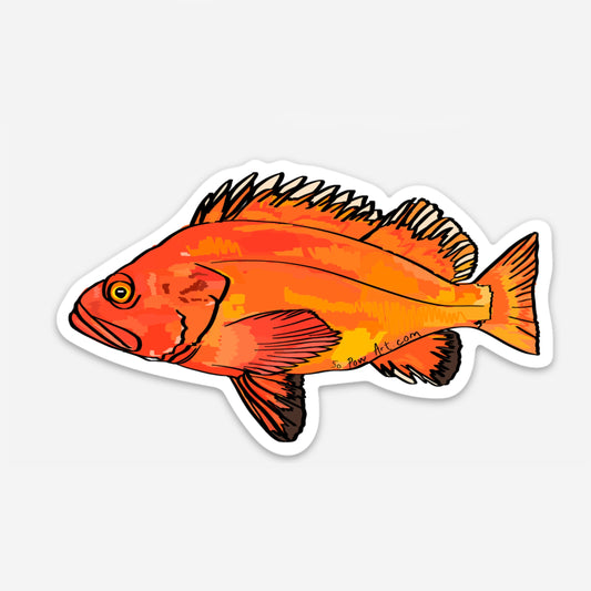 Yelloweye Rockfish Vinyl Sticker