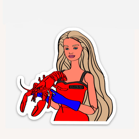 Lobster and Friend Vinyl Sticker