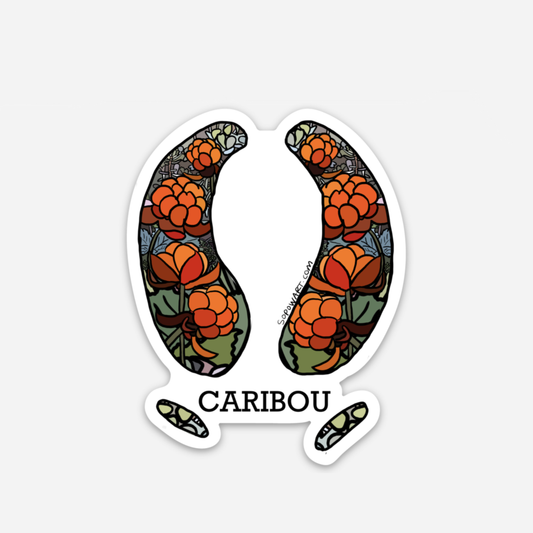 Caribou Track Vinyl Sticker
