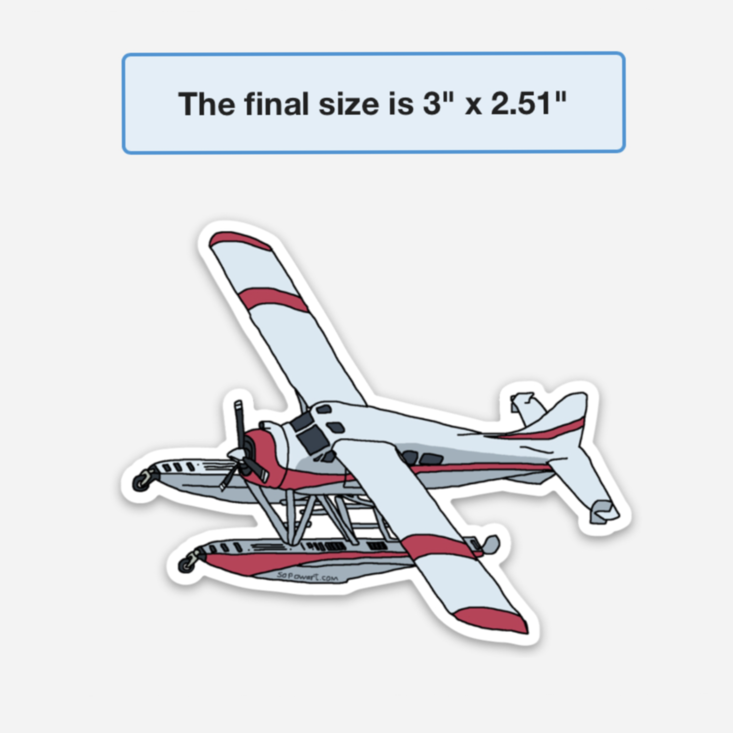 Plane Vinyl Sticker
